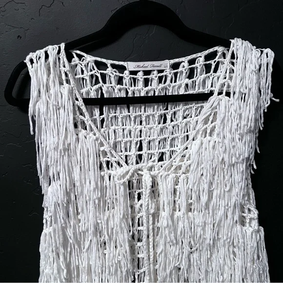 Michael Farrell women vest crochet Size:S Color white Boho, Festival, Summer - Picture 4 of 11